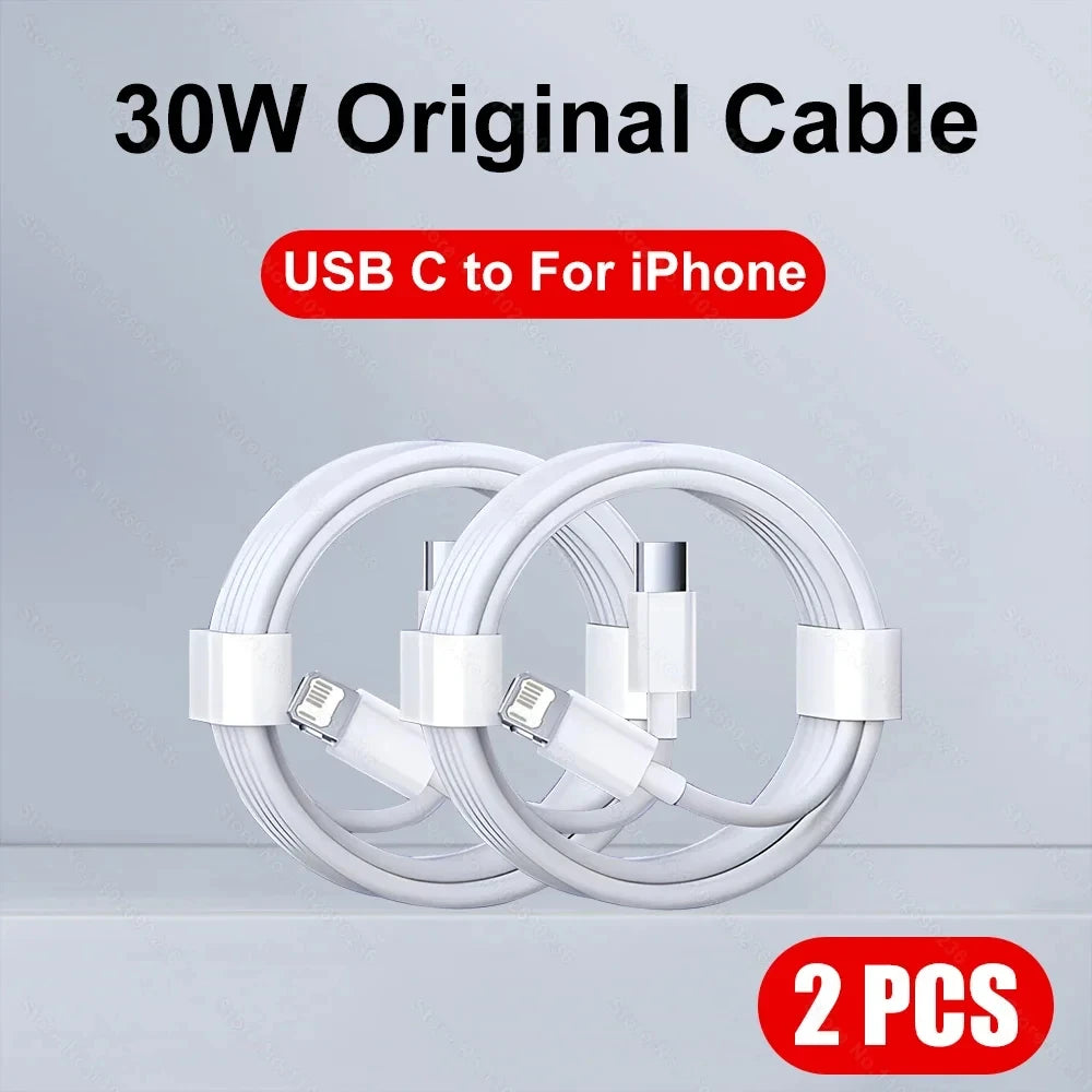 PD 20W Fast Charging Cable 1M 2M For Apple iPhone 11 13 12 14 Pro Max Plus  Data Line Cables Quick Charge Phone Accessories