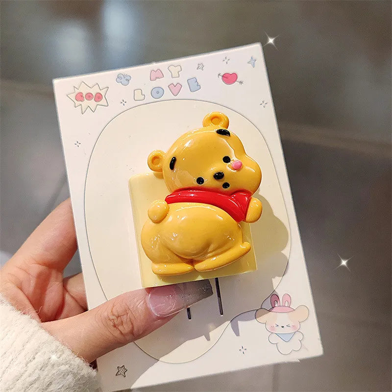 Case for Apple 18/20w Cartoon Winnie The Pooh Charger Protective Case for iPhone 16 15 14  Data Cable Head Bite Protector Shell