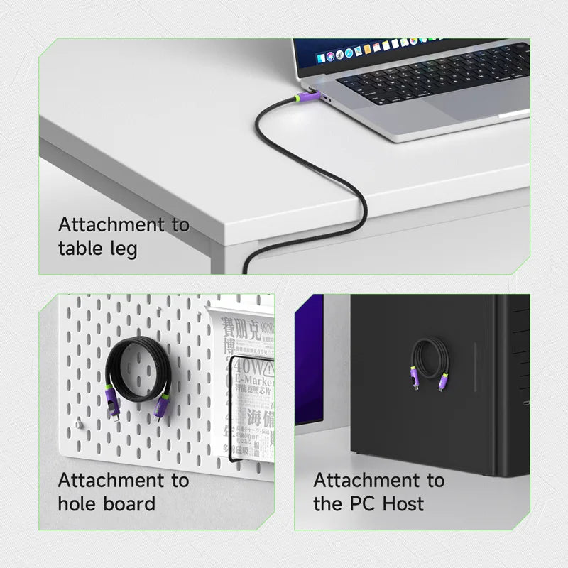 Hagibis Magnetic USB C to USB C Cable With LED Display USB C Charger Cable Type-c PD 240W Fast Charging Cord For iPhone 16/17