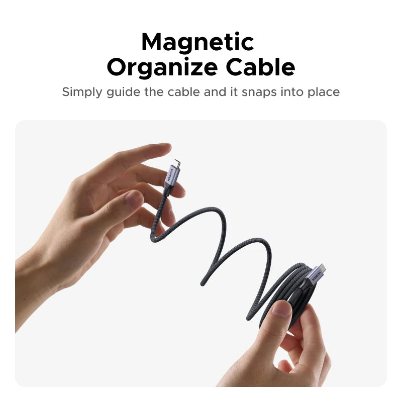UGREEN USB C to USB C Cable 240W PD3.1 Fast Charging Magnetic Braided E-Marker Type C Cord for iPhone 17 16 MacBook iPad Samsung
