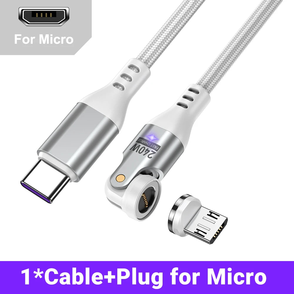 AUFU 240W Magnetic USB-C to USB-C Cable 5A Fast Charging Type C Cable For MacBook Samsung iPhone 16 15 USB-C Magnet Charger Cord