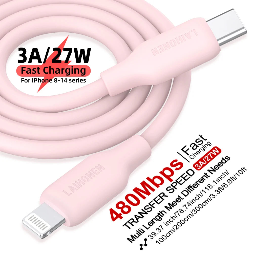 Silicone Lightning Fast Charge Cable