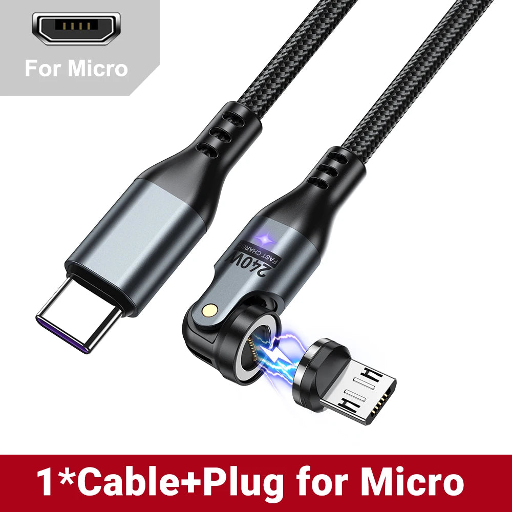AUFU 240W Magnetic USB-C to USB-C Cable 5A Fast Charging Type C Cable For MacBook Samsung iPhone 16 15 USB-C Magnet Charger Cord