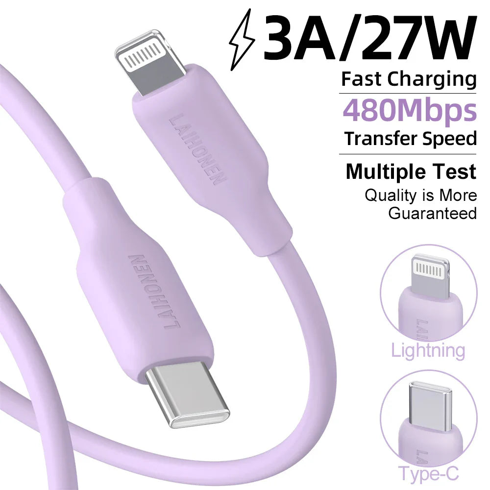 Silicone Lightning Fast Charge Cable