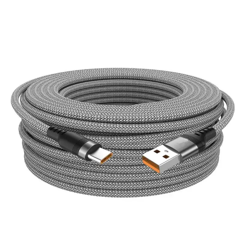 1/2/3/5/8m Extended 6A Super Fast Charging Extra Long Charging Cable USB Type C For iPhone Samsung Fully Compatible Data Cable