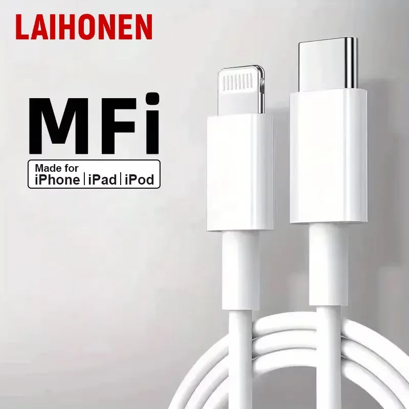 1-2PCS Original 20W PD USB Type C to Lighting Fast Charger Cable For Apple iPhone 14 13 12 11 Pro Max X XR 8 iPad Data Sync Line