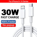 US EU Adapter PD 40W Fast Charger For Apple iPhone 15 13 12 11 14 17 16 Pro Max Type C Charger Charging Cable Phone Accessories