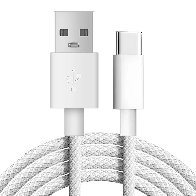 120W Type C Cell Phone Charging Cables Fast Charger USB A To Type C Nylon Braided Cord for Apple IPhone 16 15 Pro Max/16 15 Plus