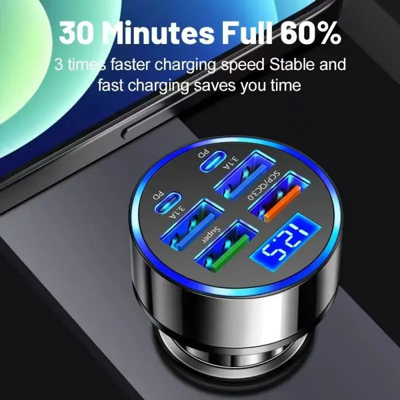 Tidesmit 60W PD 3.0 Dual Port USB C Wireless Charging Station