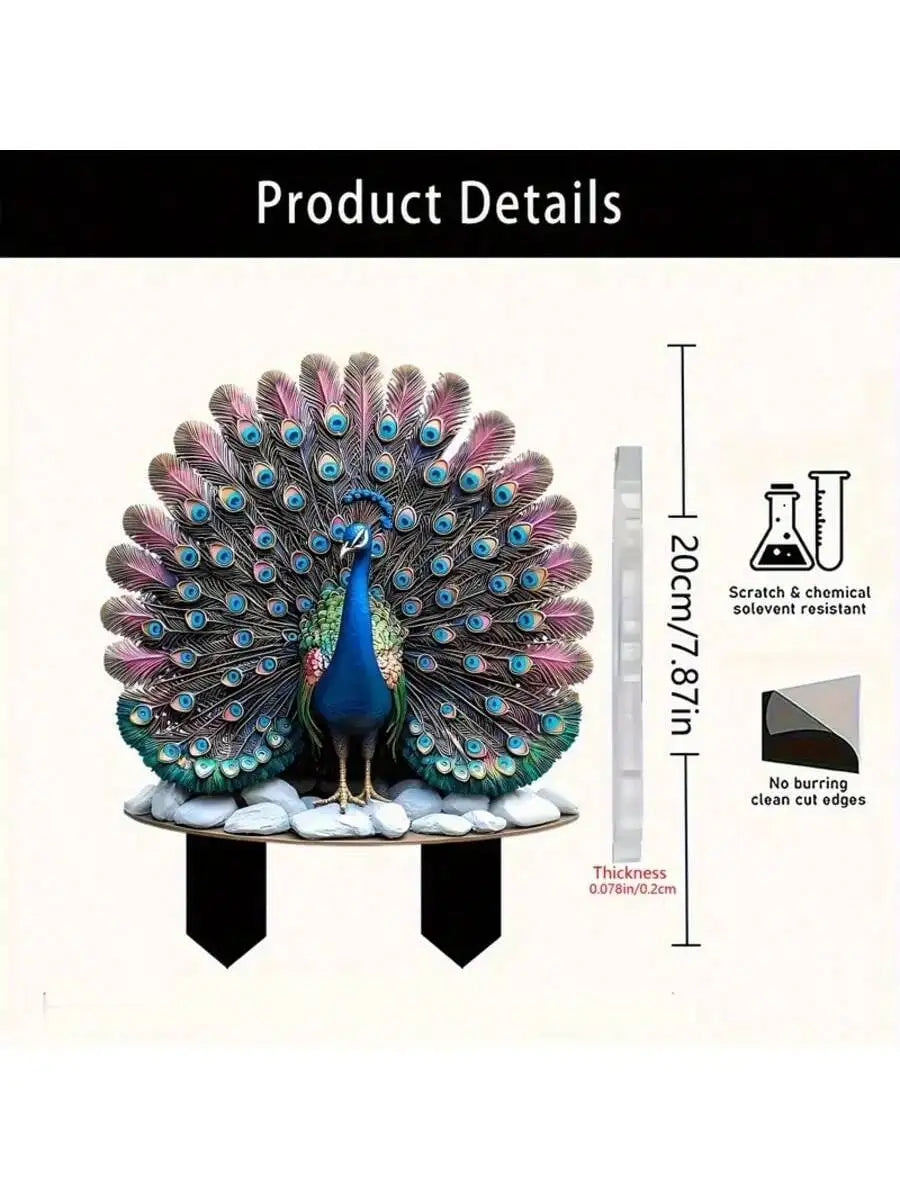 PeacockGlow™ Garden Light 🦚✨ — Solar-Powered Yard Elegance