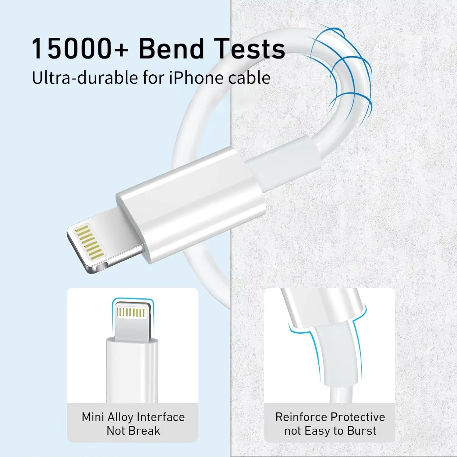 1-2PCS Original 20W PD USB Type C to Lighting Fast Charger Cable For Apple iPhone 14 13 12 11 Pro Max X XR 8 iPad Data Sync Line