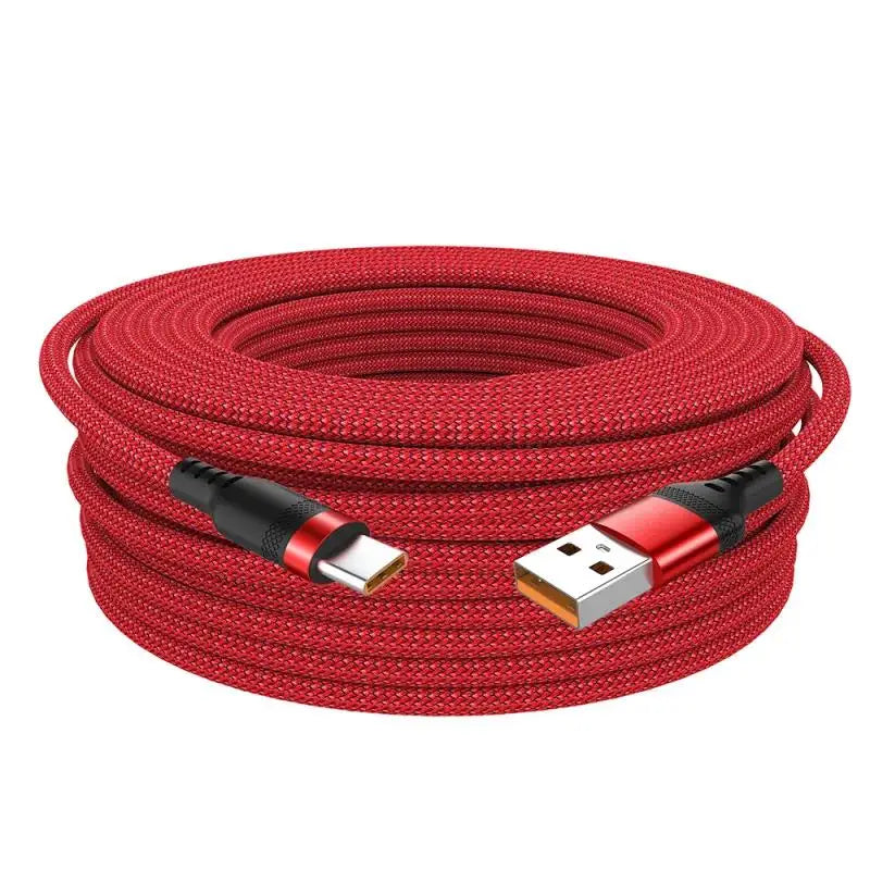 1/2/3/5/8m Extended 6A Super Fast Charging Extra Long Charging Cable USB Type C For iPhone Samsung Fully Compatible Data Cable