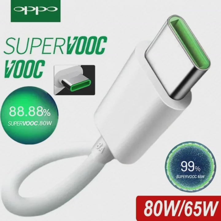 Original OPPO Cable Usb Type C Super Vooc Fast charging Charger Wire OPPO Find X5 X6 X3 Pro N2 Flip Reno10 8 7 6 Pro A77 A78 A98