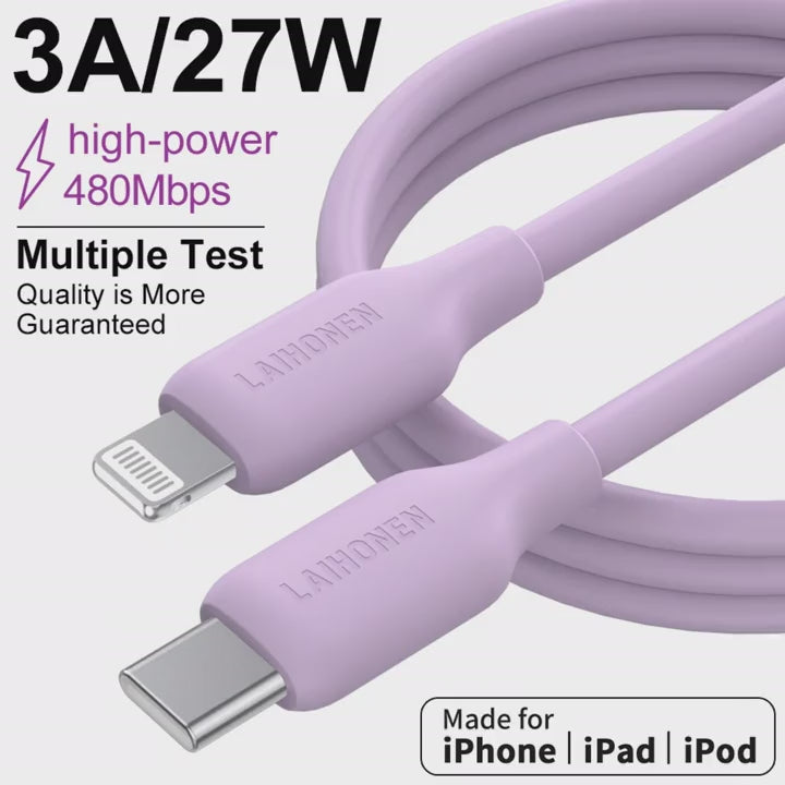 Silicone Lightning Fast Charge Cable