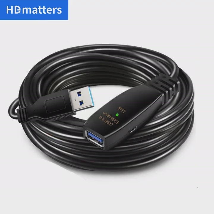 Active USB 3.0 extension cable 10M 5M USB 3.0 extension cord with booster amplifier USB 3.0 extender cable male to female